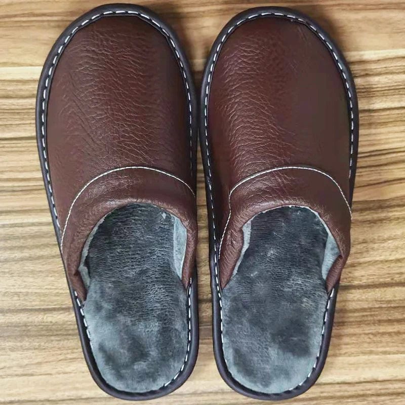 Chaussons en Cuir Élégance