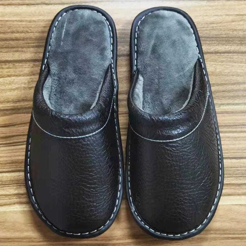 Chaussons en Cuir Élégance