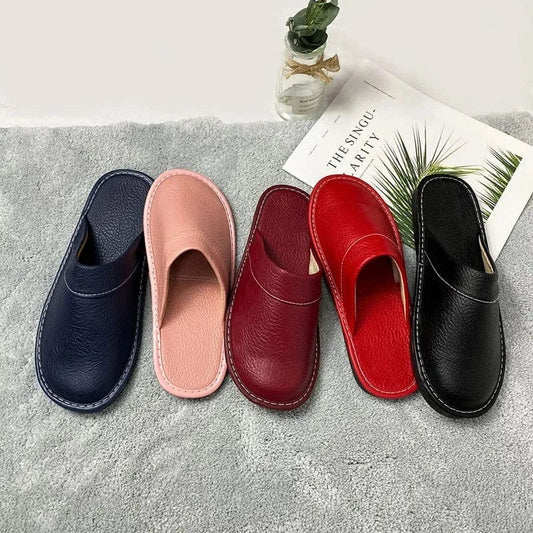 Chaussons en Cuir Élégance