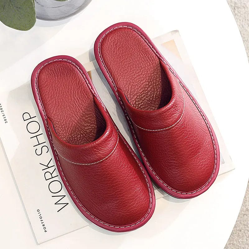 Chaussons en Cuir Élégance