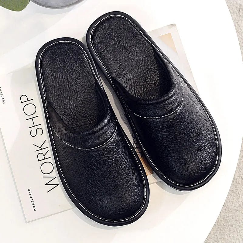 Chaussons en Cuir Élégance