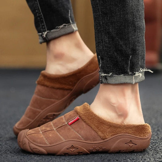 Chaussons en cuir pour hommes élégants
