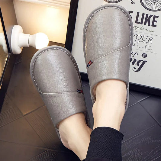 Chaussons en cuir d'hiver Luxe