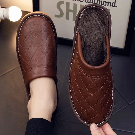 Chaussons en Cuir Polaire Luxe