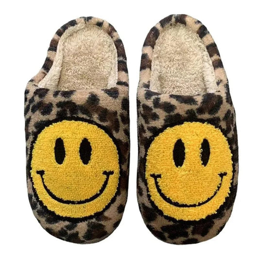 Chausson Léopard avec Smiley Trendy