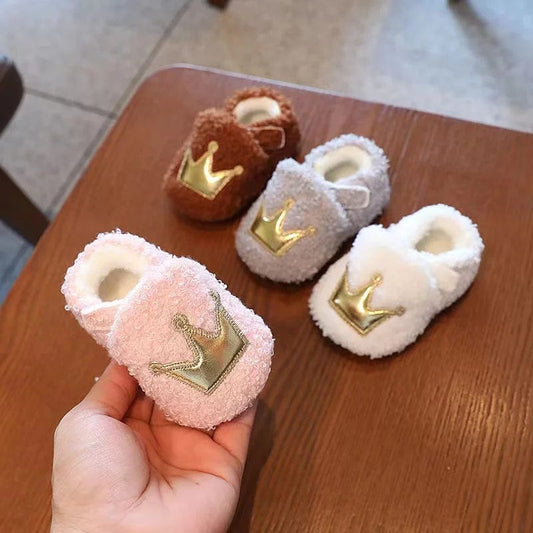 Chaussons Bébé Couronne Élégance