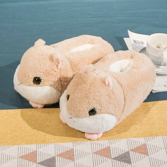 Chaussons Kawaii Hamster Crème CozyPaws