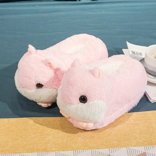 Chaussons Kawaii Rose Hamster Dream