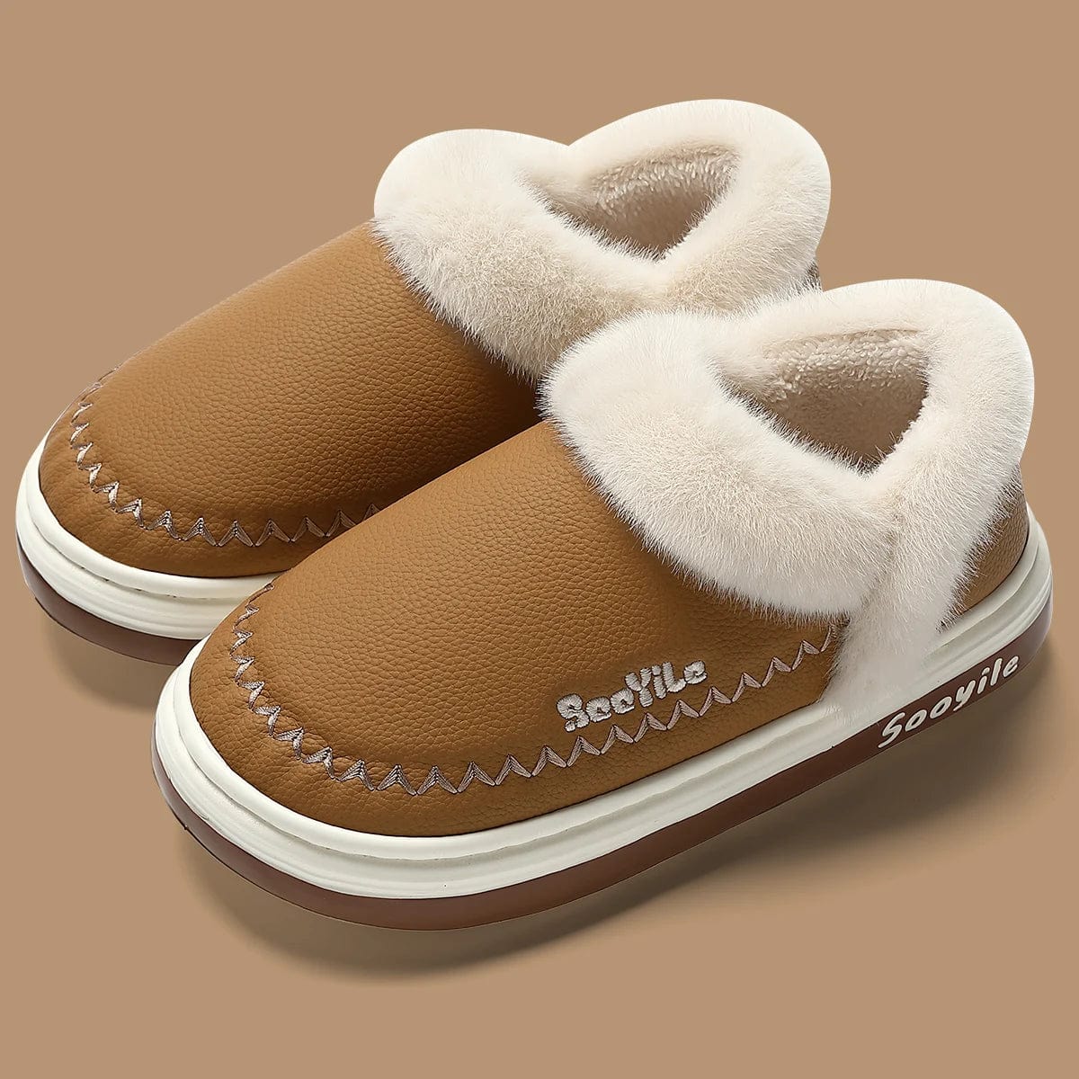 Pantoufles en Cuir Élégantes pour l'Hiver