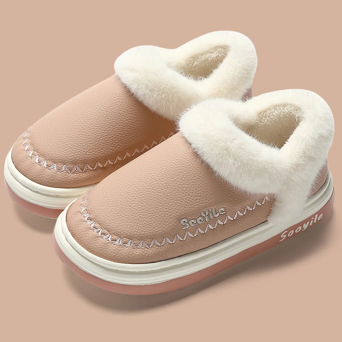 Pantoufles en Cuir Élégantes pour l'Hiver