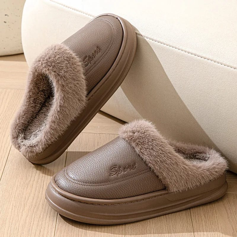 Pantoufle en Cuir PU Luxe
