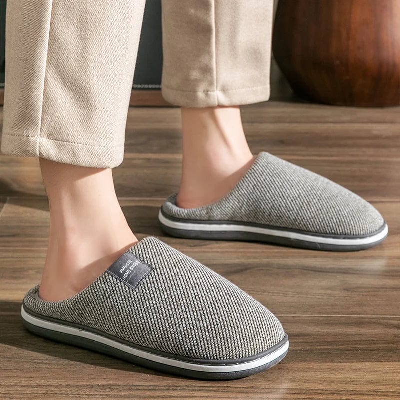 Pantoufle homme rayée Chic et Confort