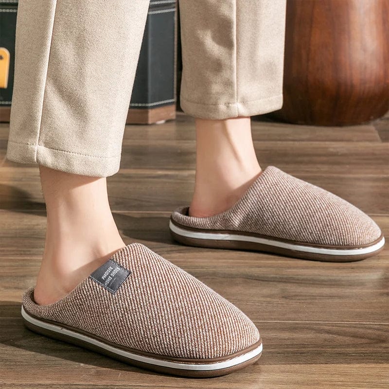 Pantoufle homme rayée Chic et Confort