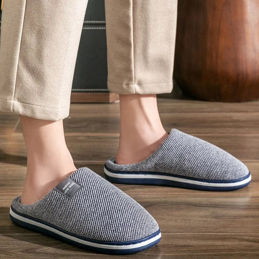 Pantoufle homme rayée Chic et Confort