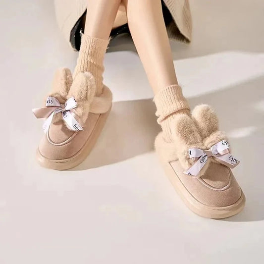 Pantoufles Élégance Femme en Daim