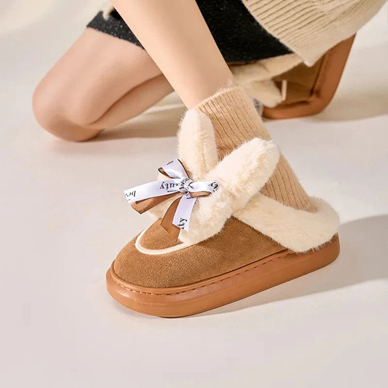 Pantoufles Élégance Femme en Daim
