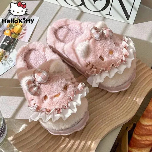 Chaussons Femme Hiver | Mignon Chat en Peluche