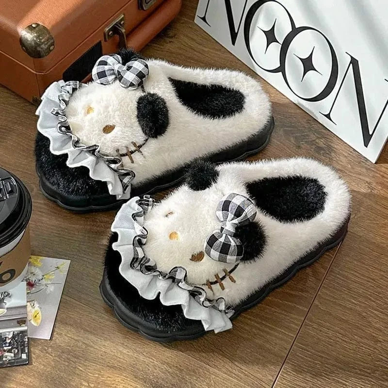 Chaussons Femme Hiver | Mignon Chat en Peluche